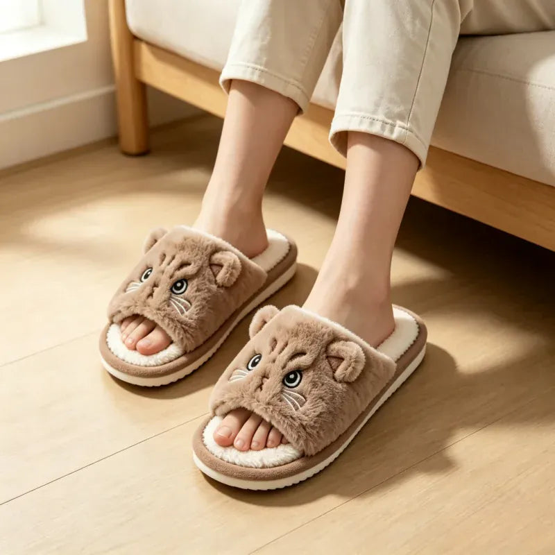 Mule Ouverte Chat pour Femme