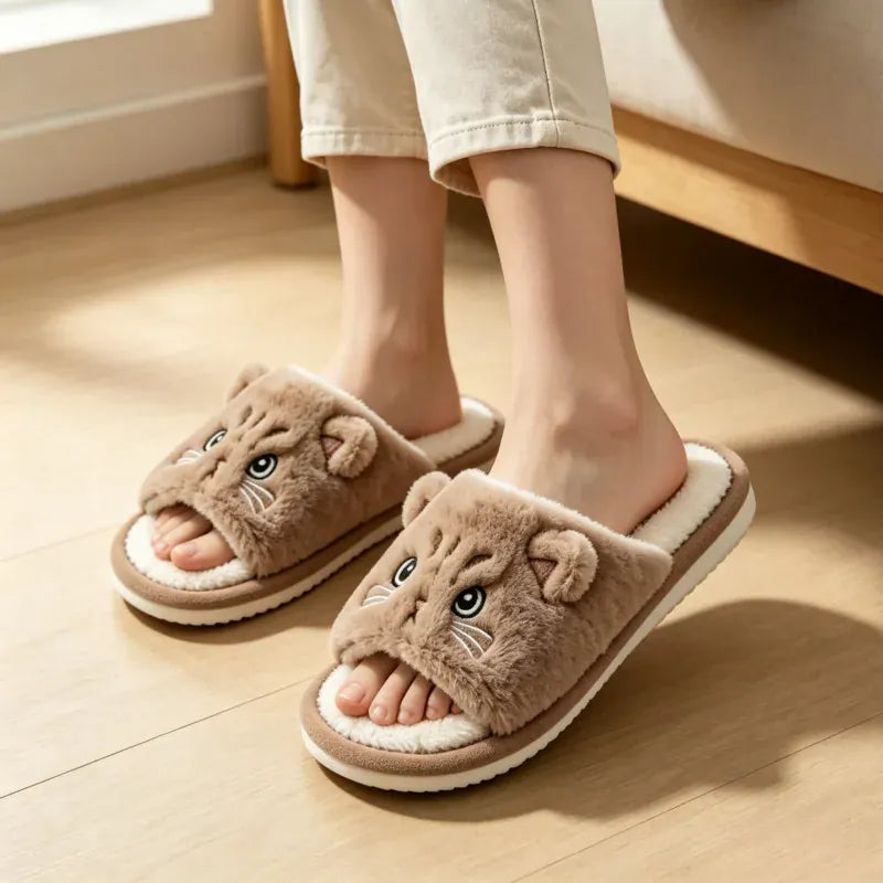 Mule Ouverte Chat pour Femme