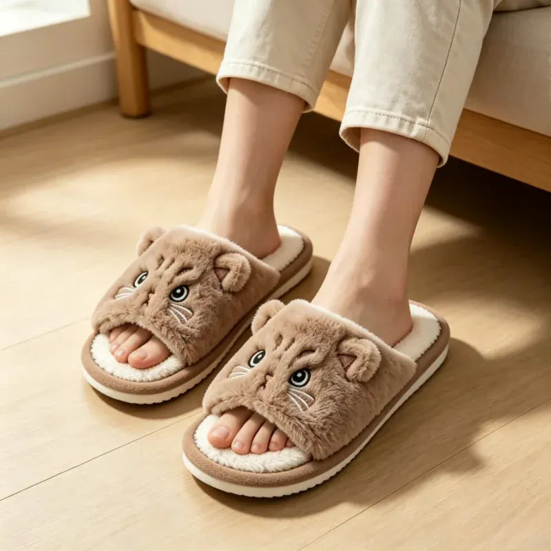 Mule Ouverte Chat pour Femme