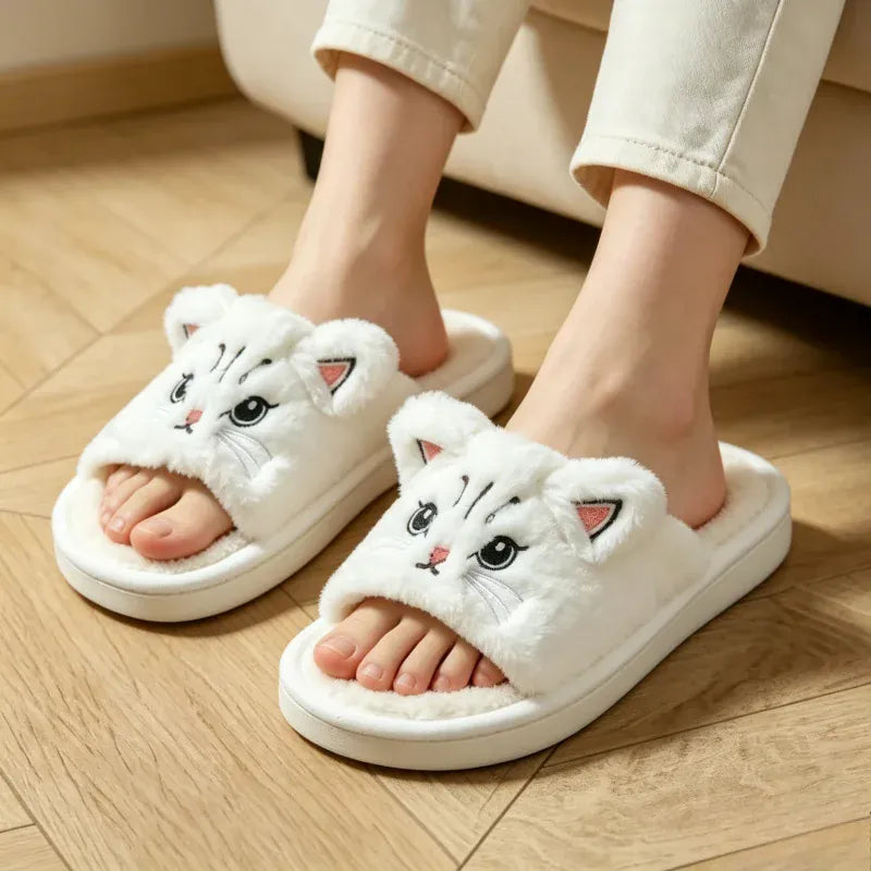 Mule Ouverte Chat pour Femme